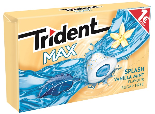 Τσίχλες Βανίλια Μέντα Trident Max Splash (22g)
