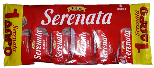 Γκοφρέτα με Σοκολάτα Γάλακτος Serenata 5+1 Δώρο (6Χ33 g)