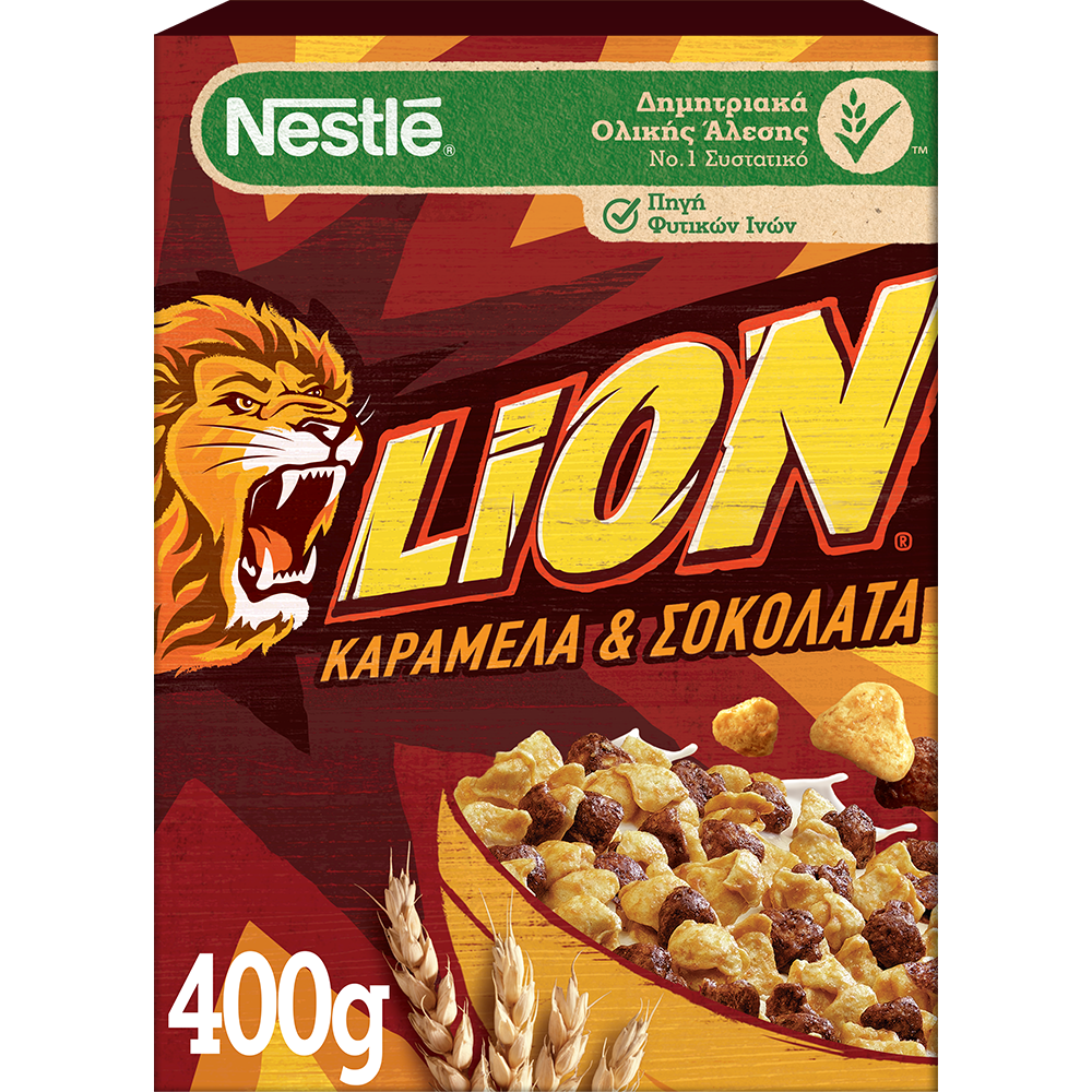 Δημητριακά με Καραμέλα & Σοκολάτα Lion Nestle (400g)