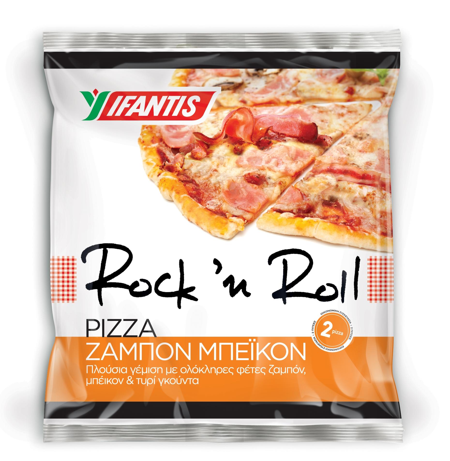 Πίτσα Κατεψυγμένη Rock n’ Roll Ζαμπόν – Μπέικον Υφαντής (2x480g)