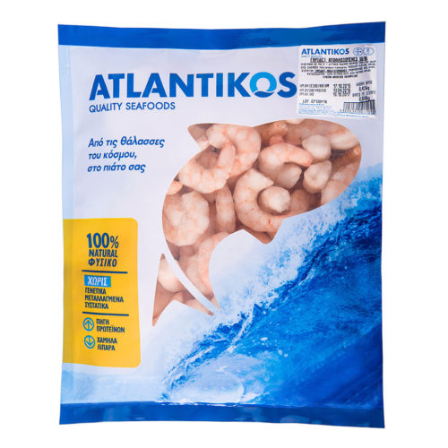 Γαρίδα Αποφλοιωμένη 60/80 Κατεψυγμένη Atlantikos (500g – κ.β.425g)