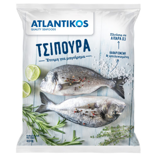 Τσιπούρα Καθαρισμένη Ιχθυοκαλλιέργειας Κατεψυγμένη Atlantikos (700g – κ.β.630g)