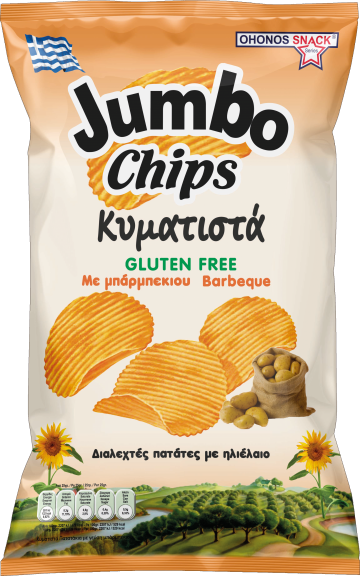 Τσίπς Κυματιστά με Γεύση Barbeque Jumbo (130g)