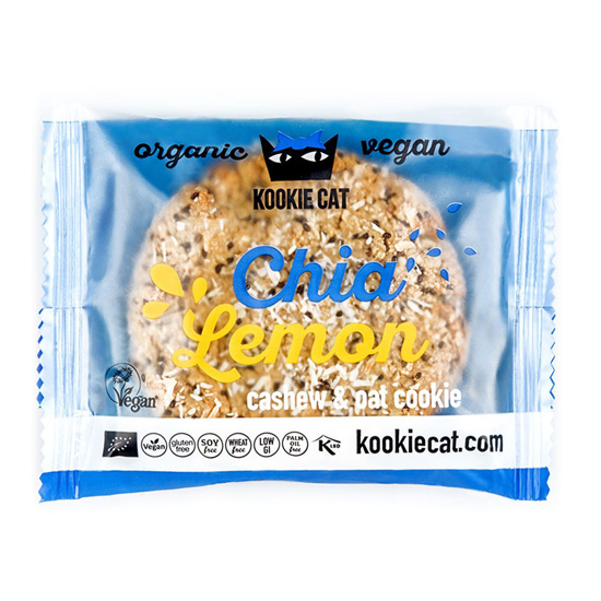 Βιολογικό Μπισκότο Βρώμης με Chia & Λεμόνι Kookie Cat (50g)