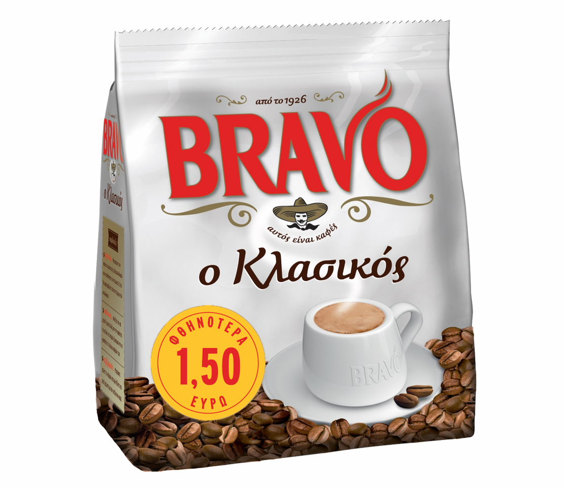 Καφές Ελληνικός Κλασικός Bravo (485 g) -1,50€