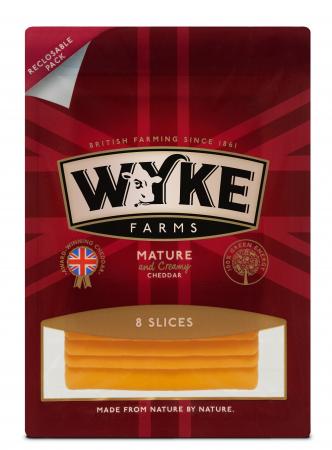 Τυρί Cheddar Mature & Creamy Wyke Farms σε φέτες (8 Φέτες) (160 g)