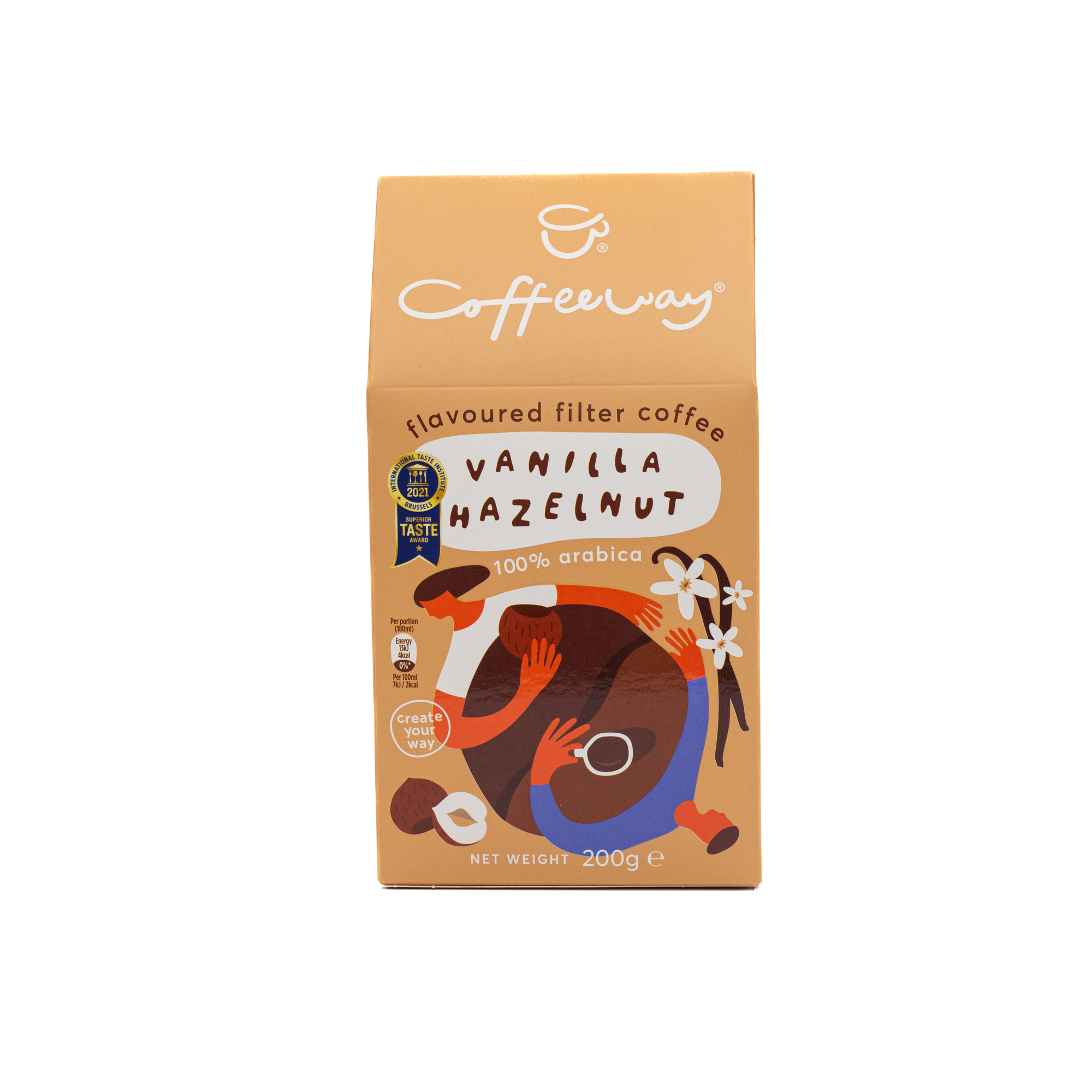 Cafetex Καφές φίλτρου με άρωμα βανίλια-φουντούκι Coffeeway (200 g)