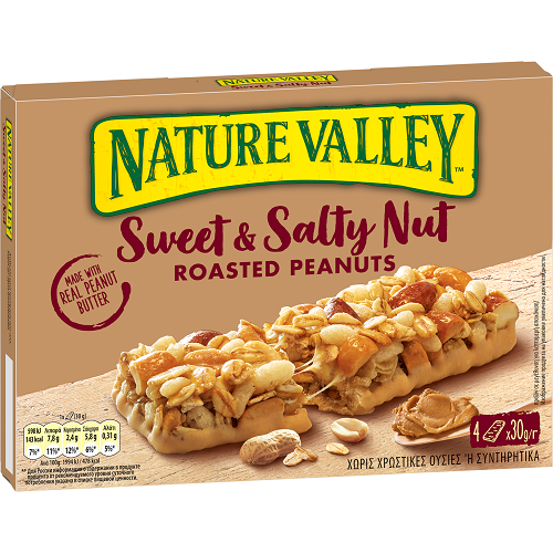 Μπάρα Ξηρών Καρπών με Ψημένα Φιστίκια Sweet & Salty Nature Valley (4x30g)