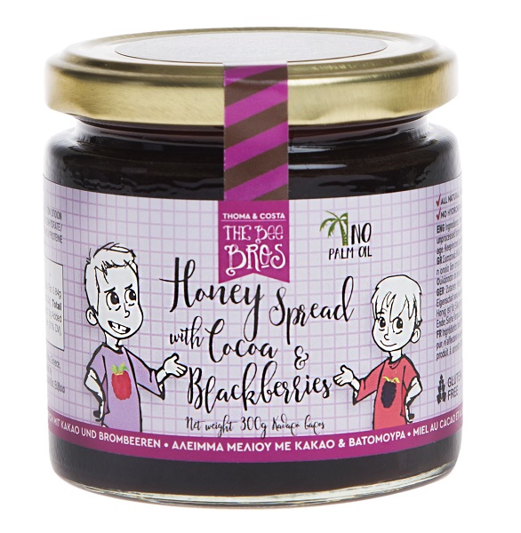 Άλειμμα Μελιού με Κακάο & Βατόμουρα The Bee Bros (300g)