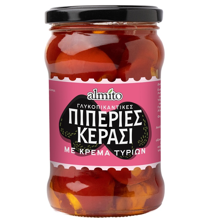 Almi Γλυκοπικάντικες Πιπεριές Κεράσι με Κρέμα Τυριών και Μπαχαρικά Almito (170g)