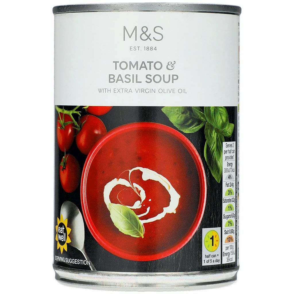 Marks & Spencer Σούπα με Ντομάτα και Βασιλικό Marks & Spencer (400g)