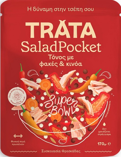 Κόνβα Α.Ε. Τονοσαλάτα με φακές & κινόα Salad Pocket Trata (170g)