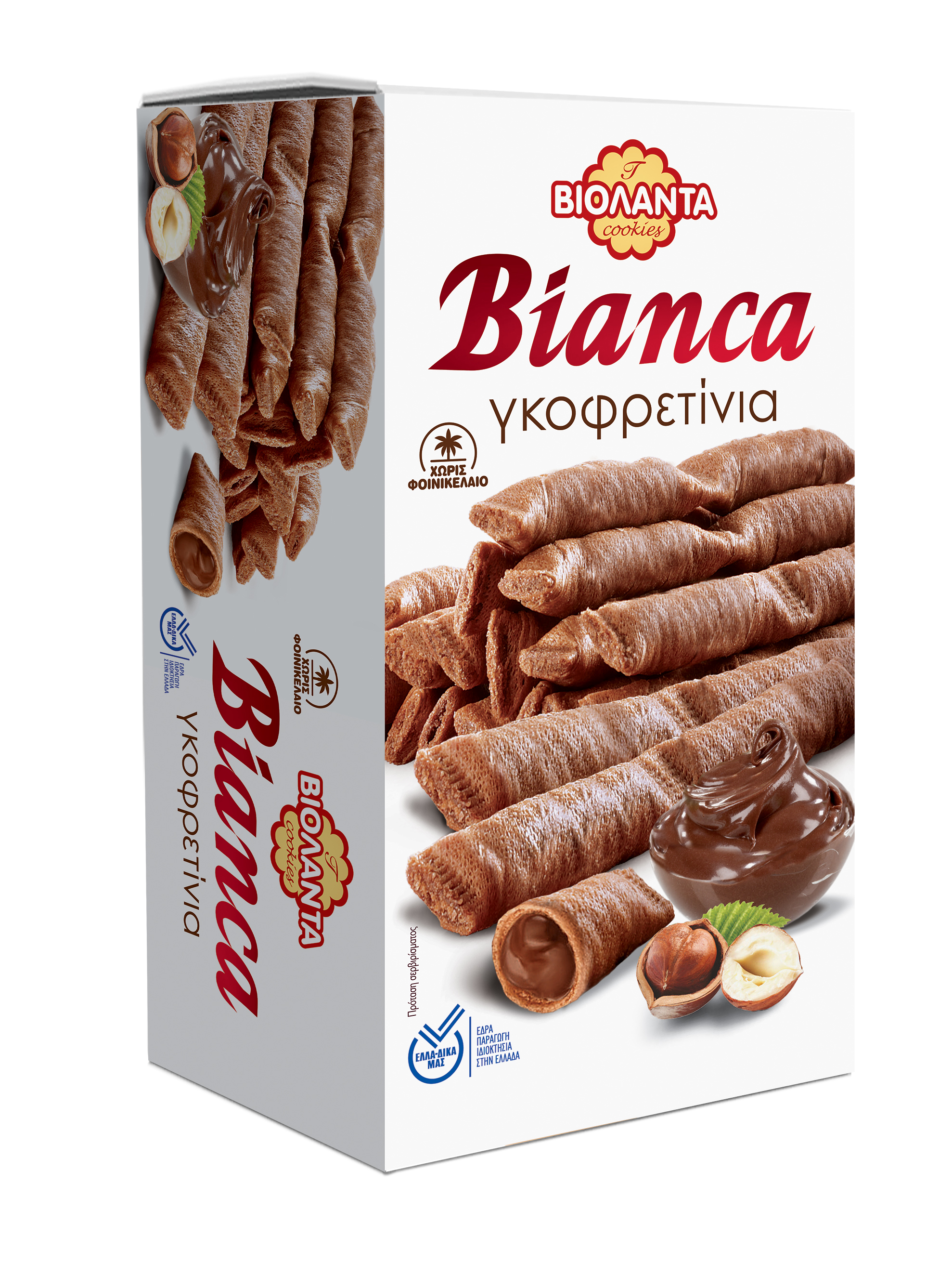 Βιολάντα Γκοφρετίνια Bianca με πραλίνα φουντουκιού Βιολάντα (160g)