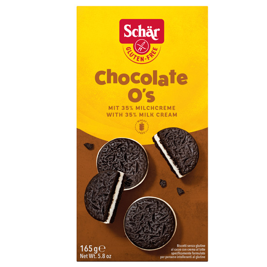 Green Bay Μπισκότα γεμιστά Chocolate O's χωρίς γλουτένη Schar (165g)