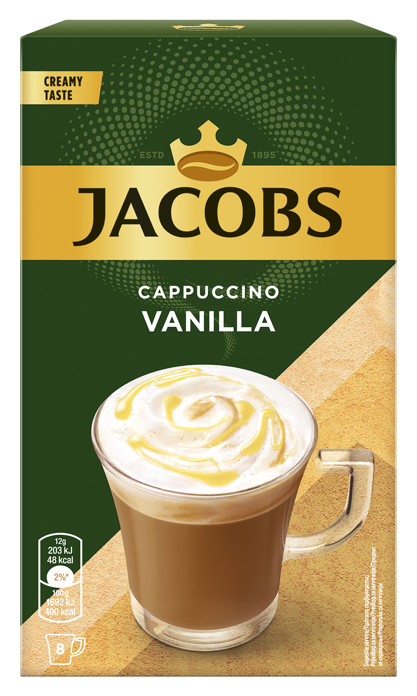 Στιγμιαίος καφές Cappuccino Βανίλια Jacobs (8 τεμ)