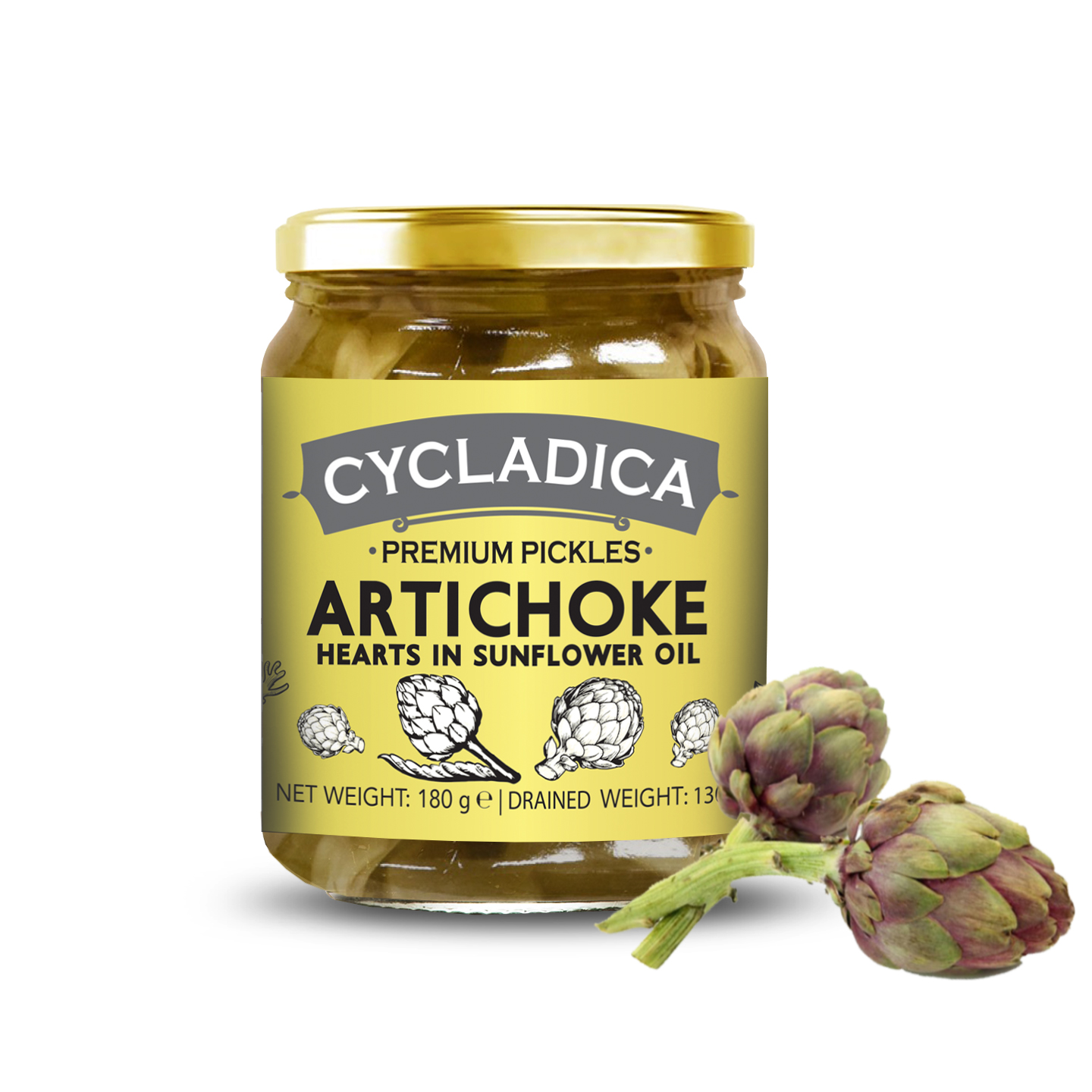 Amhes Pharma Πίκλες Αγκινάρα Τήνου CYCLADICA (180g)