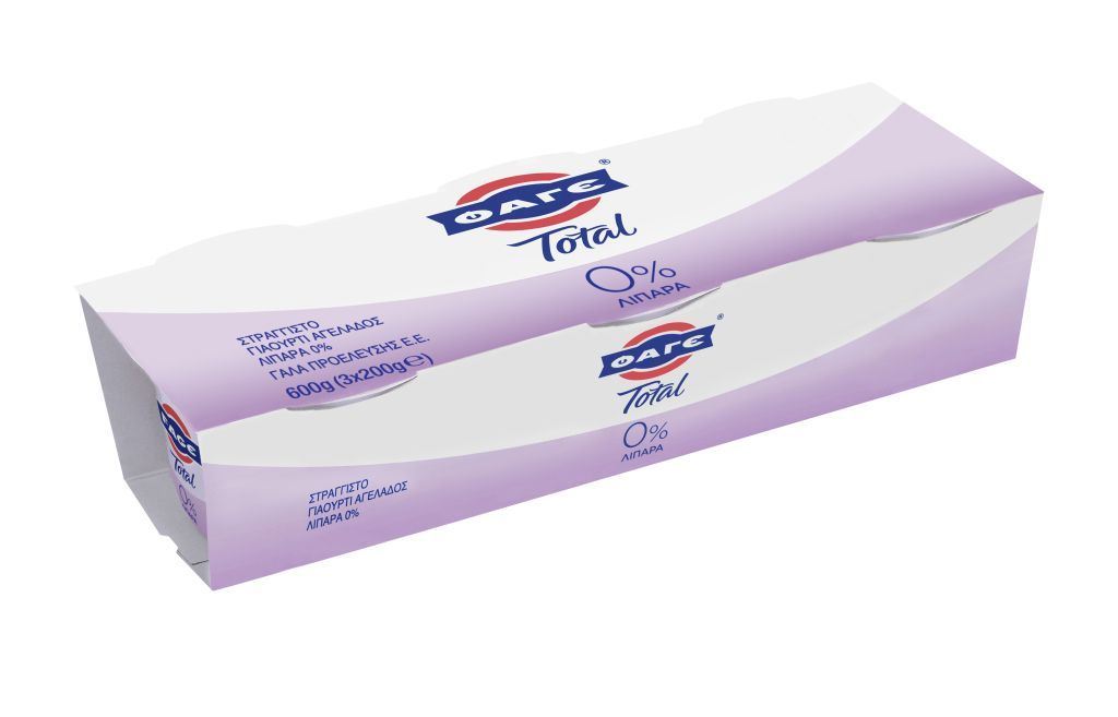 Φάγε Γιαούρτι Στραγγιστό Total 0% λιπαρά Φάγε (3Χ200 g)