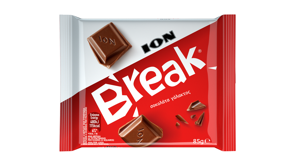 Σοκολάτα Γάλακτος Break ΙΟΝ (85g)