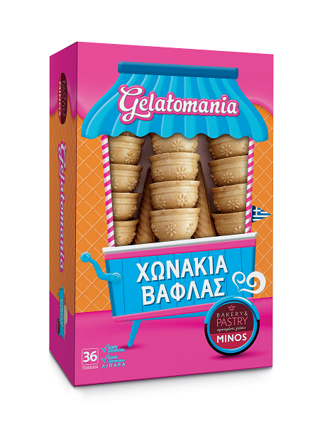 Χωνάκια Βάφλας 36 τεμ Gelatomania (115 g)