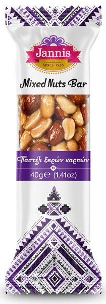 Παστέλι Κοκτέιλ Ξηρών Καρπών Jannis (40g)