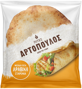 Αραβική πίτα σταρένια μεγάλη 6 τεμ. Αρτόπουλος (500 g)