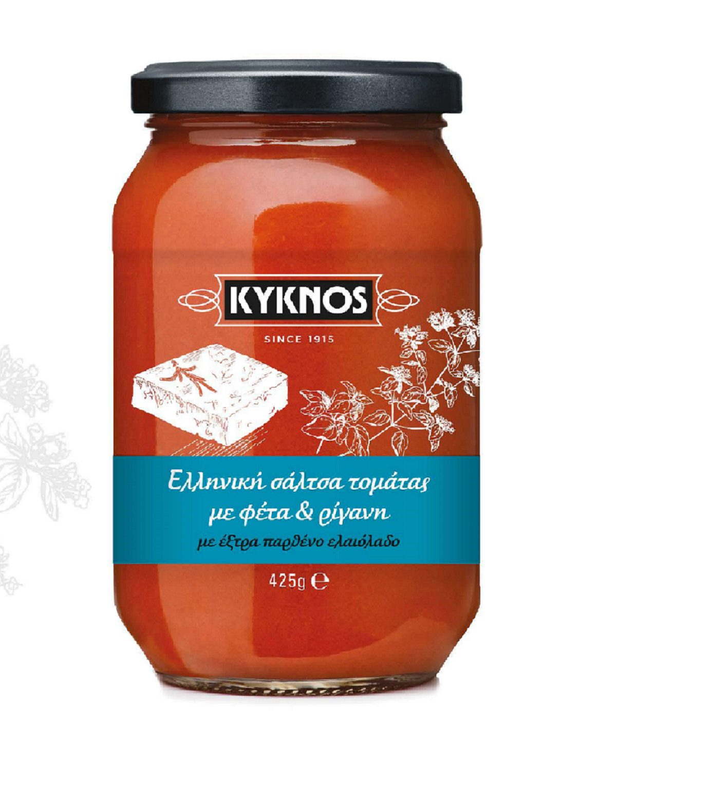Σάλτσα Ζυμαρικών με Ντομάτα, Φέτα και Ρίγανη Κύκνος (425 gr)