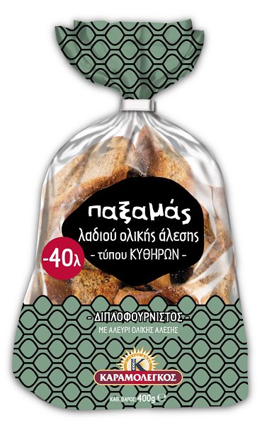 Παξαμάς Λαδιού Ολικής Άλεσης Καραμολέγκος (400 g) -0,40