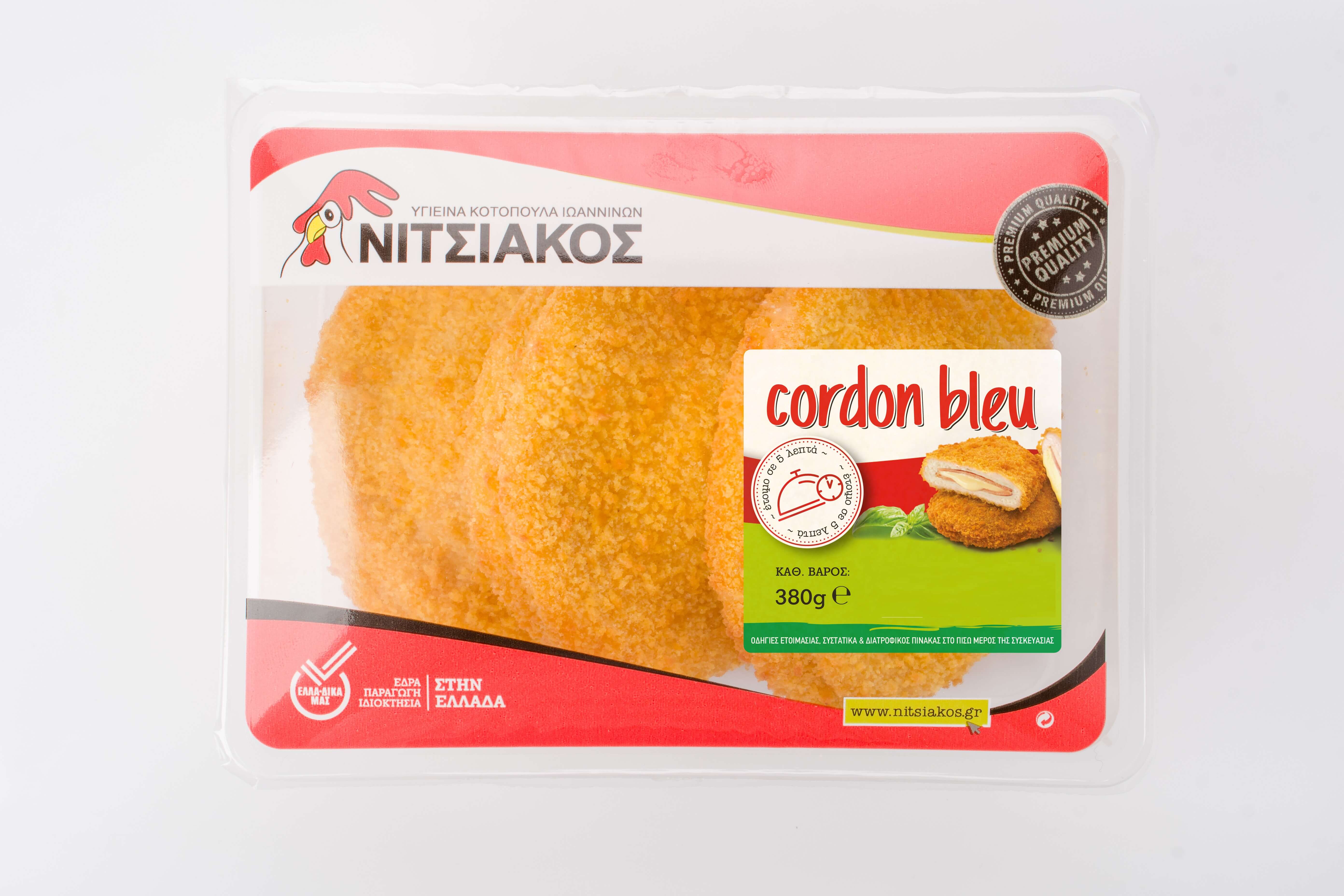 Cordon Bleu από Στήθος Κοτόπουλου Νιτσιάκος (380g)