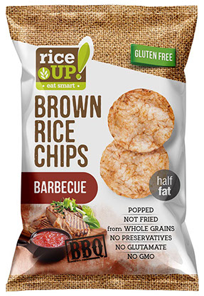 Τσιπς Ρυζιού Ολικής Άλεσης με Barbecue Rice Up! (60g)