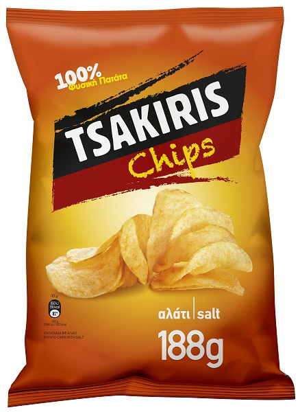 Τσιπς με Αλάτι Tsakiris (188g)