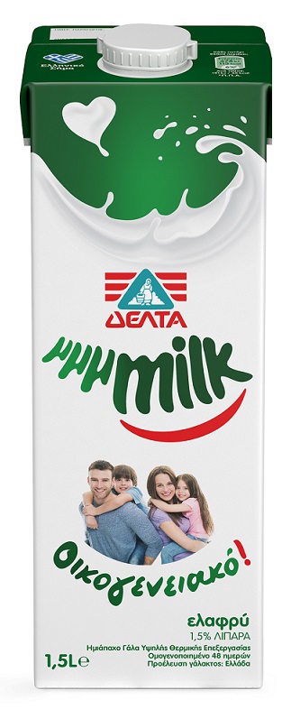Γάλα Υψηλής Θερμικής Επεξεργασίας μμμMilk Οικογενειακό 1,5% λιπαρά Δέλτα (1,5lt)
