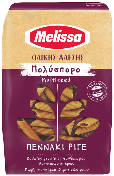Πεννάκι Ριγέ Ολικής Άλεσης Πολύσπορο Melissa (400g)