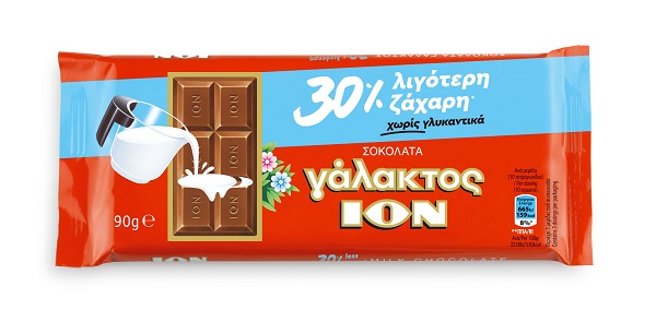 Σοκολάτα Γάλακτος με 30% Λιγότερη Ζάχαρη ΙΟΝ (90g)