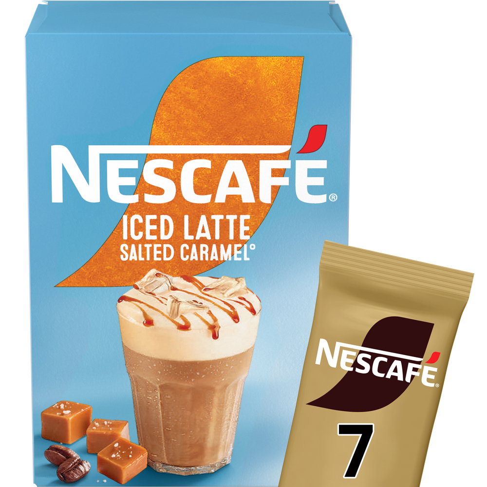 Nestle Στιγμιαίος Καφές Iced Latte Salted Caramel σε φακελάκια Nescafe Gold (7 τεμ)