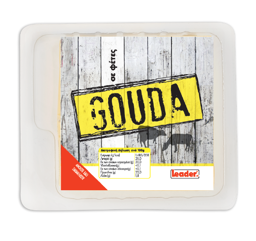 Τυρί Gouda σε φέτες Leader (400g) 4100145686