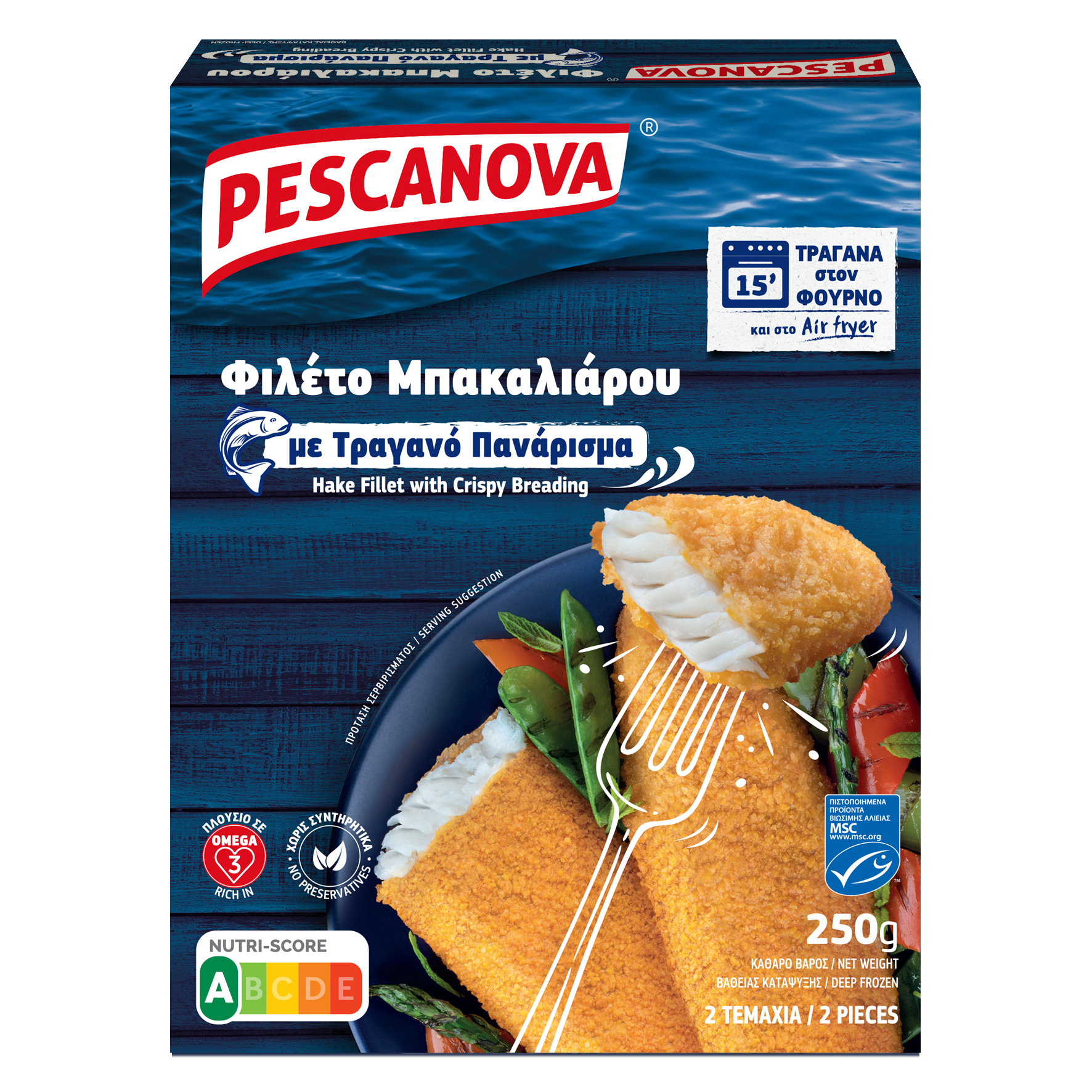 Pescanova Hellas Ltd Φιλέτο Μπακαλιάρου με Τραγανό Πανάρισμα Pescanova (250gr)