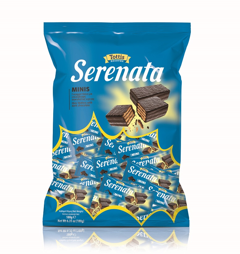 Bingo Γκοφρετάκια Minis με Σοκολάτα Υγείας Serenata (180g)