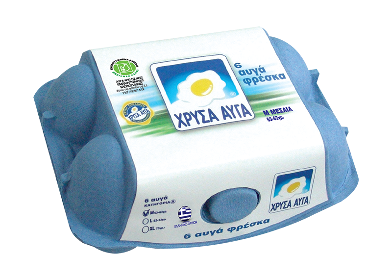 Αυγά Φρέσκα Medium 6τεμ. Χρυσά Aυγά (53-63g)
