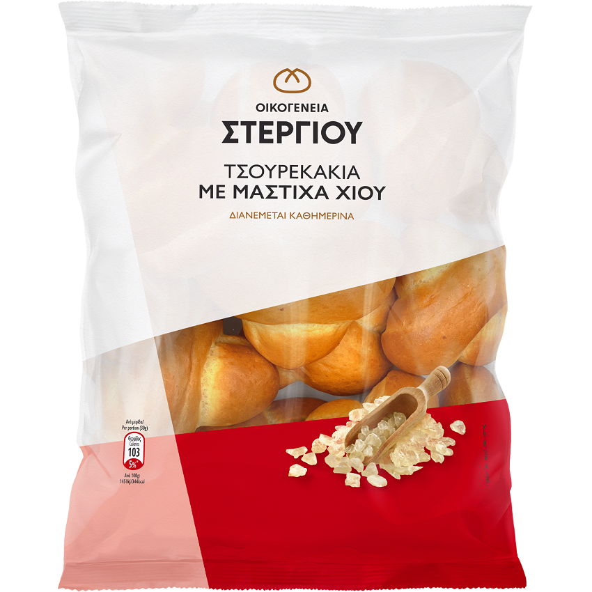 Οικογένεια Στεργίου Τσουρεκάκια με Μαστίχα Χίου Οικογένεια Στεργίου (300 g)