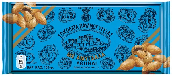 Σοκολάτα Υγείας με Αμύγδαλα Παυλίδης (100g)