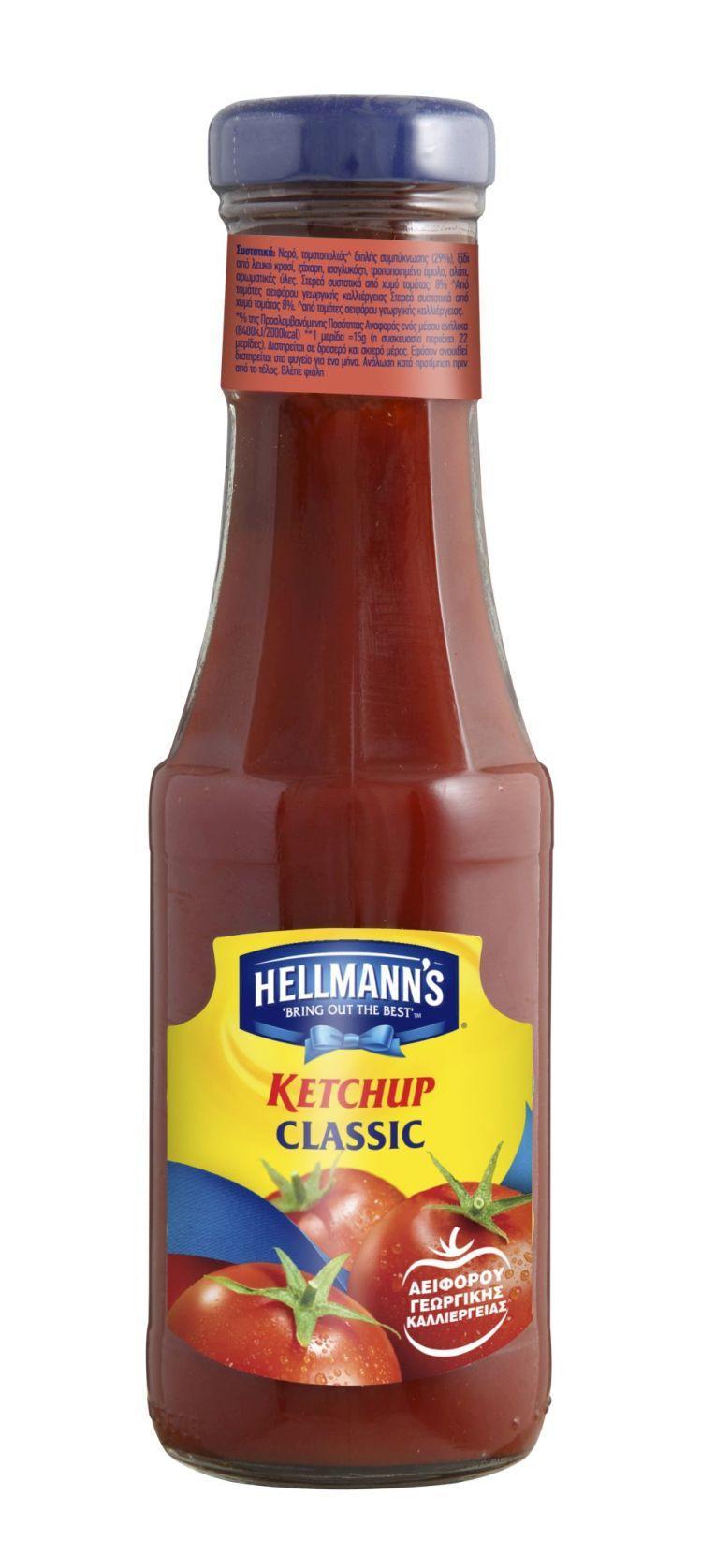 Κέτσαπ Φιάλη Hellmann’s (340 ml)