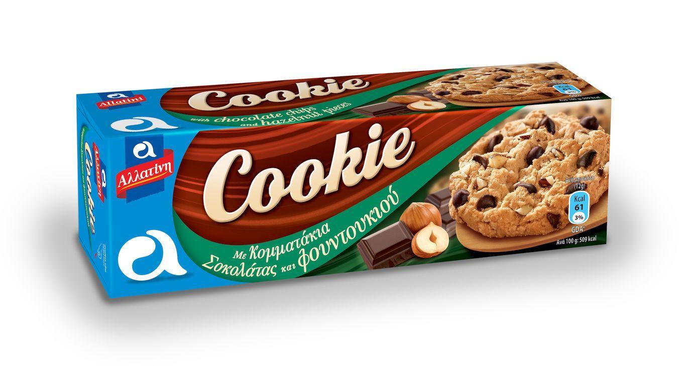 Μπισκότα Cookie Σοκολάτα Φουντούκι Αλλατίνη (175 g)