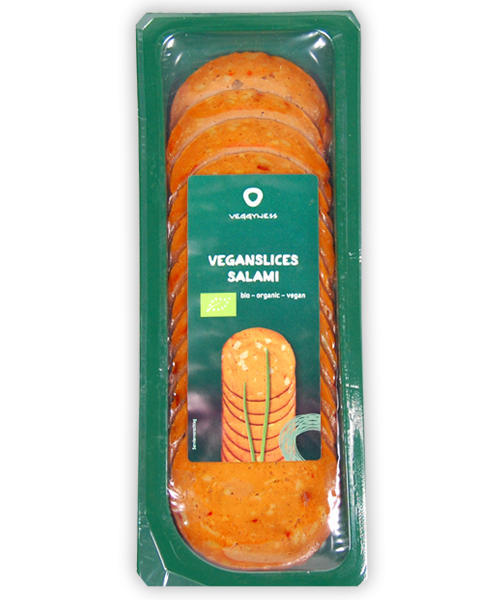 Χορτοφαγικό σαλάμι αέρος από Seitan 12 φέτες Veggyness (100g)