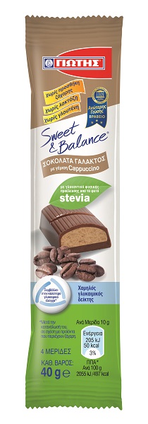Σοκολάτα Cappuccino Sweet & Balance (40 g)