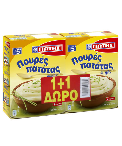 Πουρές Πατάτας Στιγμής Γιώτης (2x125g) 1+1 Δώρο