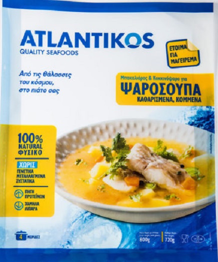 Μπακαλιάρος και Κοκκινόψαρο για Ψαρόσουπα Κατεψυγμένος Atlantikos (800g – κ.β.720g)