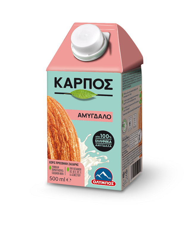 Ελληνικά Γαλακτοκομεία Α.Ε. Ρόφημα Αμυγδάλου χωρίς ζάχαρη ΟΛΥΜΠΟΣ (0.5 lt)