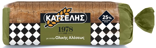 Ψωμί σε Φέτες Ολικής Άλεσης με Μεγάλες Φέτες Κατσέλης (900g)