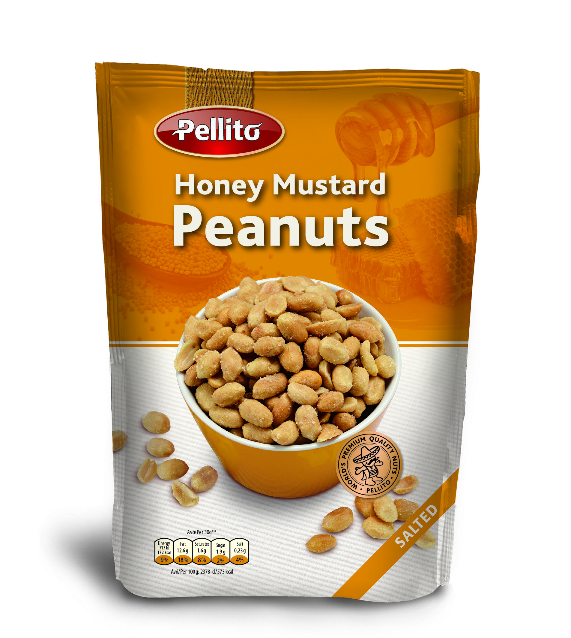 Φιστίκια Αλατισμένα με Μέλι & Μουστάρδα Pellito (150g)