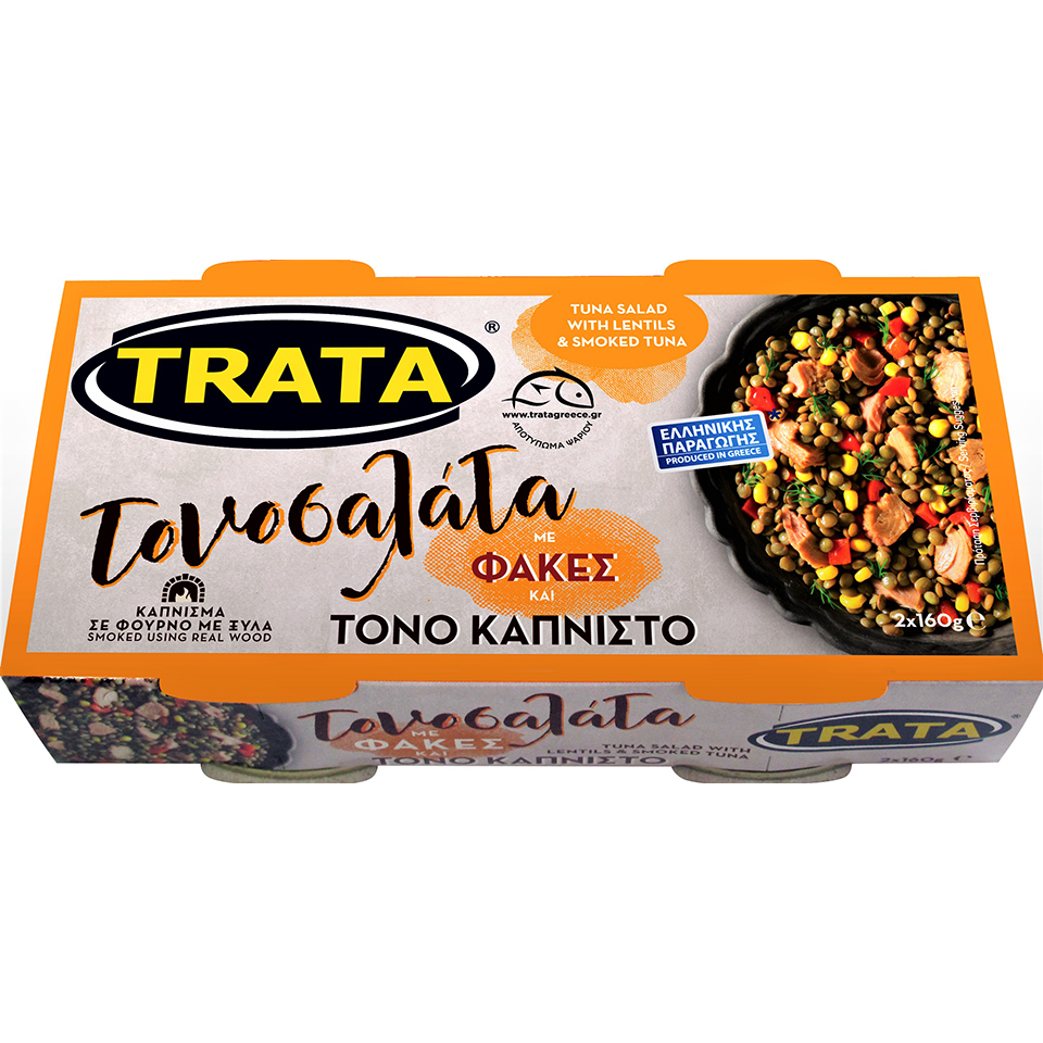 Τονοσαλάτα με Φακές & Καπνιστό Τόνο Trata (2×160 g)